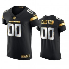 Camiseta Hombre NFL New York Jets Personalizar Negro Golden Edition